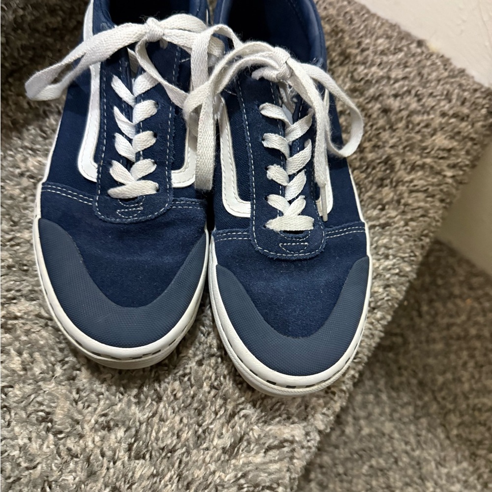 Vans Kids Navy and White Sneakers